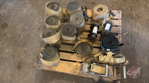 (2) new strap winches, (18) straps, (2) 3&rdquo; rachets, (1) 2&rdquo; ratchet and strap