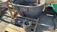 F56 Rubbermaid Water Trough and Barb Wire