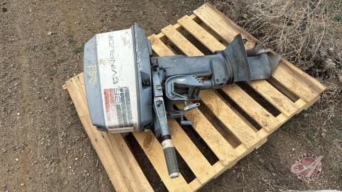 F50 25hp Evinrude Outboard Motor (Running)