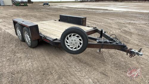 F48 1995 12' Tandem Axle Flat Deck Trailer, VIN# N/A, OWNER: Linden L Zinn, SELLER: Fraser Auction_______________________________*TOD*