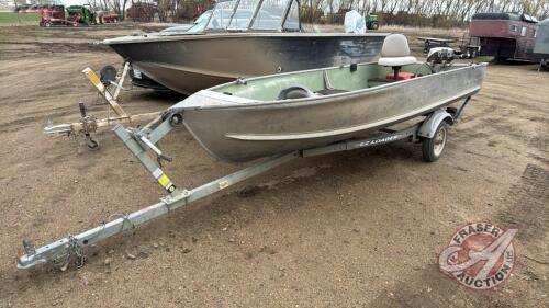F81 14' Aluminum Boat, VIN# N/A, OWNER: Chad M Yanchycki, SELLER: FRASER AUCTION SERVICE LTD______________________________________________*TOD* (NO KEY NEEDED) PST# 357140-8
