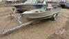 F81 14' Aluminum Boat, VIN# N/A, OWNER: Chad M Yanchycki, SELLER: FRASER AUCTION SERVICE LTD______________________________________________*TOD* (NO KEY NEEDED) PST# 357140-8