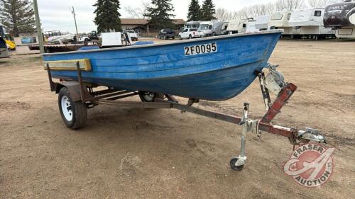 F163 14' MirroCraft Aluminum Boat, S/N 243249 (Boat), VIN# 3732296 (Trailer), OWNER: Trevor L Armstrong, SELLER: FRASER AUCTION SERVICE LTD___________________________________ *TOD + MANUAL IN OFFICE) PST# 357140-8