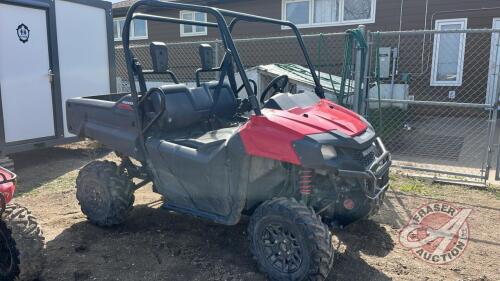 F162 Honda 700 Pioneer UTV, VIN# 1HFVE02P8M4700192 *TOD* (KEYS)