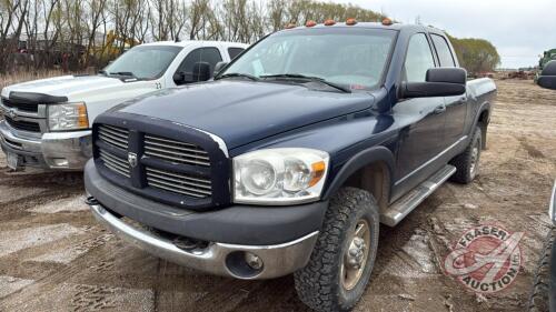F162 2008 Dodge Ram 2500, 278,921 showing, VIN# MBPGSIN7523 , OWNER: Association of Manitoba Community Pastures Inc, SELLER: FRASER AUCTION SERVICE LTD__________________________________*TOD* (KEYS)