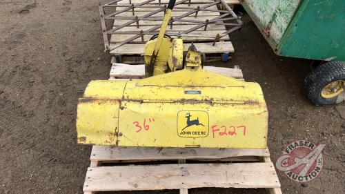 F227 36" John Deere roto tiller