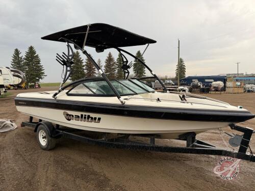 F204 1998 20' Malibu Sunsetter LX Ski/wake Boat, VIN# 7NRBU1629PF205073 (TRAILER), VIN# MB2W7221A797 (BOAT), OWNER: Joel J Machut, SELLER: FRASER AUCTION SERVICE LTD______________________________________________*TOD* (KEYS) PST# 357140-8