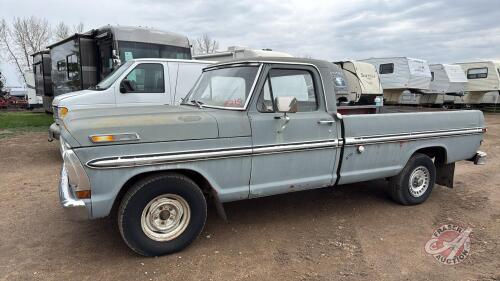 F215 1970 Ford 100 Ranger truck, ODO not readable, VIN# F10YRH17207, OWNER: Cale J Lewis, SELLER: FRASER AUCTION SERVICE LTD_________________________________________*TOD* (KEYS)