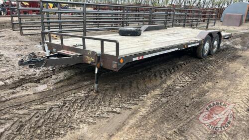 F223 1999 24' tandem axle bumper hitch utility flat deck trailer, VIN# SK401015200 , OWNER: Bradley Barlow, SELLER: FRASER AUCTION SERVICE LTD______________________________________________*TOD*