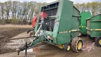 F228 John Deere 535 round baler, S/N 816997 (Monitor in shed)
