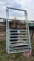 F209 4' x 8' walk thru gate frames with 43" x 36" gate (A)