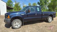 2007 Ford F250 XL Super Duty 4x4 Ext cab truck 81,114 showing, SAFETIED, VIN# 1FTSX21557EA61223 Owner: Rupert Farm Inc. Seller: Fraser Auction Service Ltd ___________________________________________*TOD*