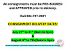 CONSIGNMENT DELIVERY DATES: