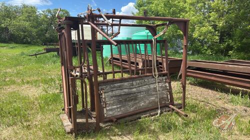 Cattle Squeeze Chute w/ Auto catch head gate