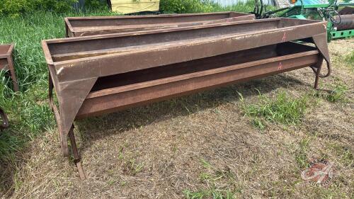 10&rsquo; metal feed trough (A)
