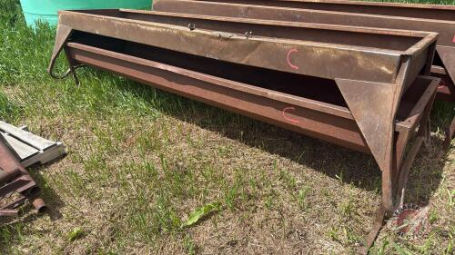 10&rsquo; metal feed trough (C)