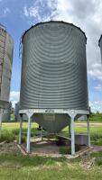 (Bin 21) Westeel bin on Westeel hopper cone (approx 2150-bus) with Grain Guard 3hp 1ph fan s/n63799