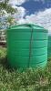 Approx 1750-gal green poly tank - 2