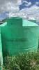 Approx 1250-gal green poly tank - 2
