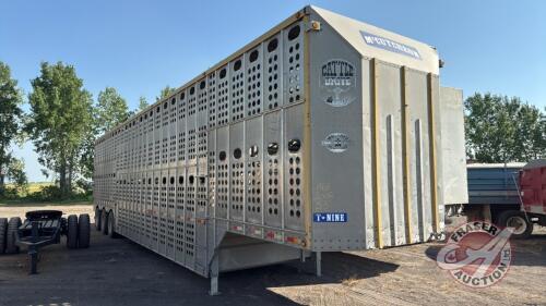 A68 53' Merritt T-Nine Tri Axle Cattle Pot Trailer, VIN#1MT2N3382H015726, TOD, Not safetied, OWNER: McCutcheon Transport Ltd., SELLER: FRASER AUCTION SERVICE LTD______________________________________*