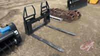 A115 New Skid Steer Mount 48" Pallet Fork