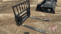 A115 New Skid Steer Mount 48" Pallet Fork