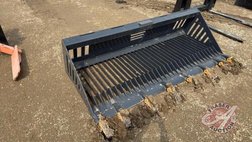A115 New 80" Skid Steer Mount Skelton Bucket with Teeth