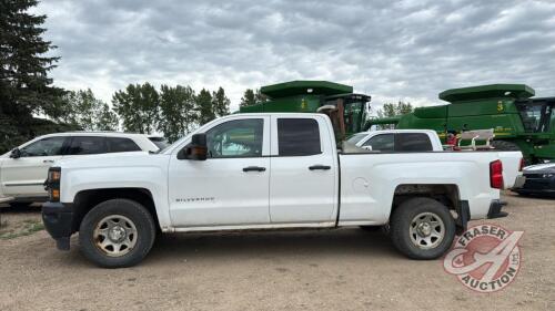 A176 2015 Chevrolet Silverado 2wd, VIN#1GCRCPEC9FZ292214, TOD, OWNER: Mervin Morton, SELLER: FRASER AUCTION SERVICE LTD______________________________________*, **Key**