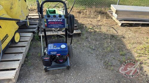 A206 Simonize 2900 Gas Powered Pressure Washer