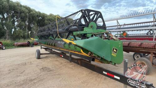 A169 25' John Deere 925 Flex Header on Transport, S/N 673197