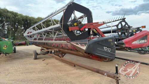 A186 30' Case IH 1010 Rigid Header on Transport, S/N JJC0126229