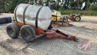 A193 Approximately 300 Gallon Tank on Tandem Axle Wagon