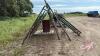 A183 10' x 10' Morrand Maternity Pen with Auto Catch Headgate (Green) - 2