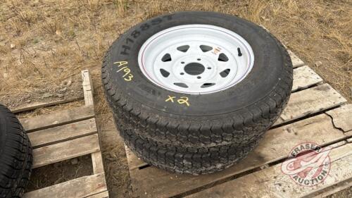 A193 ST 205/75 D15 Tire on 5-Bolt Rim