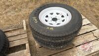 A193 ST 205/75 D15 Tire on 5-Bolt Rim