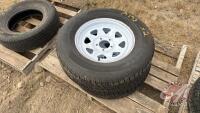 A193 ST 205/75 D15 Tire on 5-Bolt Rim