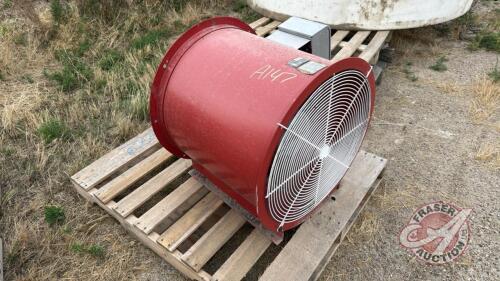 A147 24" Caldwell 5-7hp Aeration Fan (as is)