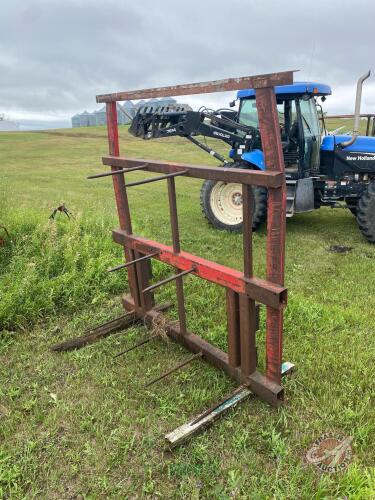 high back bale fork (quick attach mount to bi-directional)