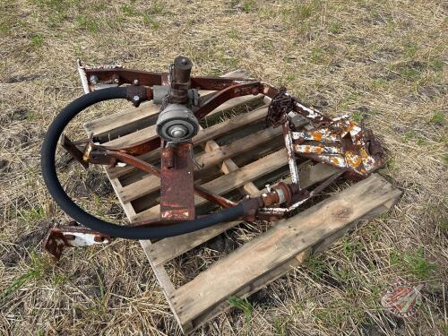 NH3 tank hitch with mounted John Blue NH3 system