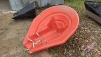 Agri-Hopper poly auger hopper (Orange)