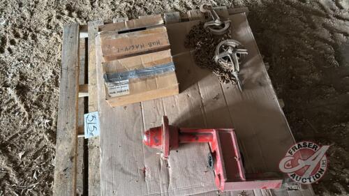 Westward bearing kits, axle and hub and chain hoist