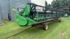 30&rsquo; John Deere 630R header on 4-wheel farm wagon transport, S/N-735605