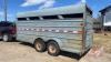 1991 16' x 6.5' Ted's Turtle River tandem axle 5th wheel stock trailer, VIN #22S9LVT167M07802, Owner: Malcolm G Scott, Seller: Fraser Auction__________________________ - 4