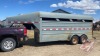 1991 16' x 6.5' Ted's Turtle River tandem axle 5th wheel stock trailer, VIN #22S9LVT167M07802, Owner: Malcolm G Scott, Seller: Fraser Auction__________________________ - 5