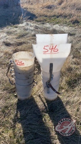 (2) 8" poly auger spouts