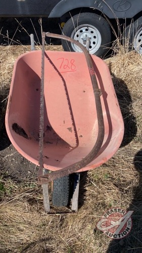 Wheel barrel and buck saw