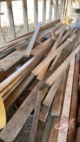 Assorted rough lumber