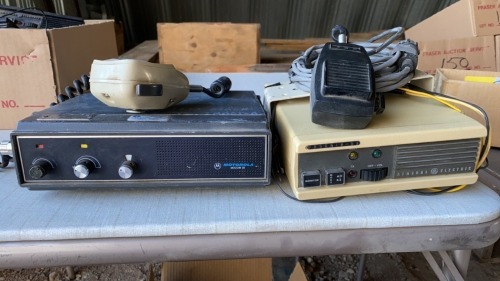 (1) Motorola Mocom 35 FM radio and (1) General Electric FM radio