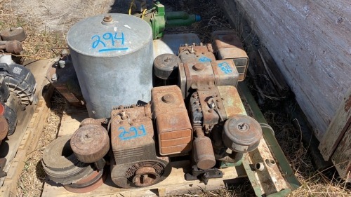 Pallet of auger engines and pressure pump parts only