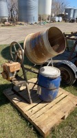 Cement mixer with gas motor motor as is